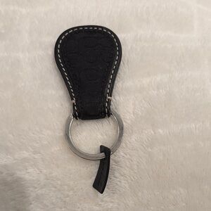 Leather trim Coach Keychain